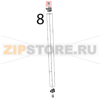 Sleek door pin bushing Unox XB 895 Sleek door pin bushing Unox XB 895Запчасть на деталировке под номером: 8