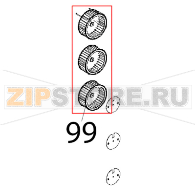 Ventola D=196, H=81, 38 pale, inox dado M8 Unox XBC 804 Ventola D=196, H=81, 38 pale, inox dado M8 Unox XBC 804Запчасть на деталировке под номером: 99