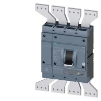 circuit breaker 3VA2 IEC frame 1250 breaking capacity class  M Icu=55kA @ 415 V 4-pole, line protection ETU340,  ELISA  LI, In=1250A overload protection Ir=500A ...1250A short circuit protection Ii=10 x In N conductor protection adjustable (OFF, up to 100