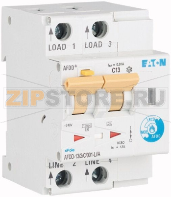 Устройство защиты от дуги, КЗ, токов утечки и перегрузки Eaton AFDD-13/2/C/001-LI/A 