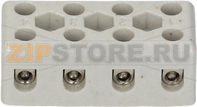 ЧЕТЫРЕХПОЛЮСНАЯ КЕРАМИЧЕСКАЯ КЛЕММНАЯ КОЛОДКА 