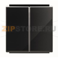 Клавиша для двухклавишных выключателей/переключателей/кнопок, стекло чёрное ABB 2CLA851100A2501