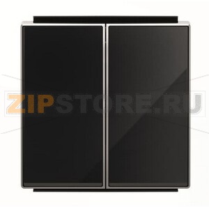 Клавиша для двухклавишных выключателей/переключателей/кнопок, стекло чёрное ABB 2CLA851100A2501 