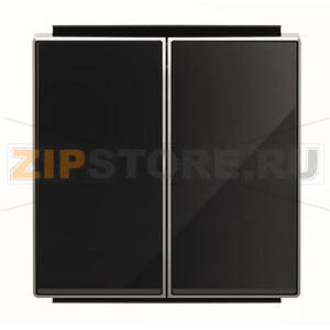 Клавиша для двухклавишных выключателей/переключателей/кнопок, стекло чёрное ABB 2CLA851100A2501 