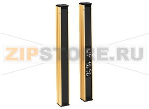 Интерфейсный модуль безопасности Safety light grid with integrated control unit SLPCM10-2/31 Pepperl+Fuchs System componentsEmitterSLP10-2-TReceiverSLPCM10-2-R/31General specificationsEffective detection range0.2 ... 10 mLight sourceLEDLight typemodulated visible red lightSafety type according to IEC/EN 614964MarkingCETarget sizestatic: 32 mmdynamic: 50 mm (at v = 1.6 m/s of the obstacle)Beam spacing500 mmNumber of beams2Operating modeStart/restart disable, relay monitor, muting operating modesAngle of divergence< 5  °Functional safety related parametersSafety Integrity Level (SIL)SIL 3Performance level (PL)PL eCategoryCat. 4Mission Time (TM)20 aPFHd3.54 E-9B10dsee instruction manualsIndicators/operating meansDiagnostics indicator7-segment displayFunction indicatorLED red: per receiver channeloff: interruptionflashes: receivercontinuously on: reception with sufficient stability controlon the front plate: LED red: OSSD offLED green: OSSD onLED yellow: types of muting operationPre-fault indicatorLED red next to receiver flashesElectrical specificationsOperating voltage24 V DC   -15%   / +25% ,  galvanically isolatedInputFunction inputRelay monitor, start release, muting sensors (max. 4)OutputSafety output2 relay outputs, force-guided NO-contactSignal output1 PNP each, max. 300 mA for start readiness, OSSD on, OSSD off, muting lampSwitching voltage20 ... 60 V DC, 12 ... 25 V AC rmsSwitching current0.01 ... 2 AMechanical specificationsDegree of protectionIP65ConnectionM16 cable gland ,terminal compartment with cage-terminals, M12-connector for emitter, muting lamp as well as other muting sensors