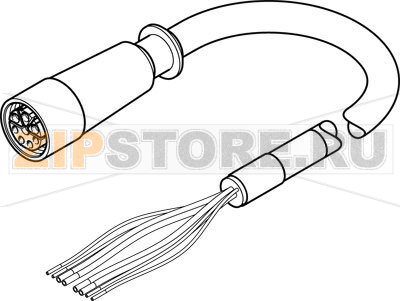 Кабель электродвигателя 20 м Festo NEBM-M23G8-E-20-Q9N-LE8 