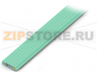 Кабель плоский; B2ca; 5G 2,5 мм; безгалогенные; 3L + N + PE; 0,6/1 кВ; 2,50 mm; зеленые Wago 897-252