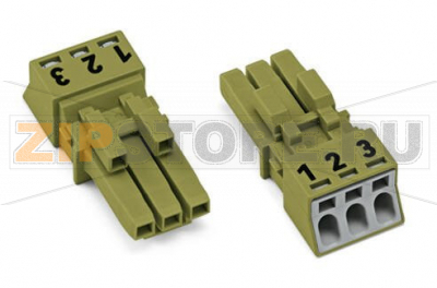 Разъем; 3-пол.; Код. B; 1,50 mm; светло-зеленые Wago 890-263/073-000 Protected against mismating and maintenance-freePush-in CAGE CLAMP® spring pressure connection technology allows solid conductors to be simply pushed into a unit.Low profile with 4.4 mm pole spacingComponents can be clearly printed on and color-coded to meet custom requirements.When assembled, the installation connectors comply with IP40 and are suitable for easily accessible areas....