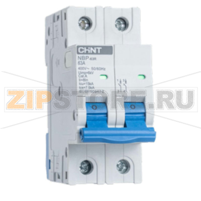Выключатель автоматический 1 A, 15 кА, 2 полюса Chint NBP-63R 