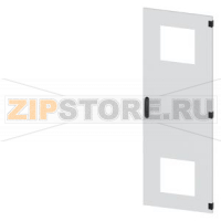 SIVACON, door, right, with cutout for filter fan, with ventilation openings H: 1800 mm, W: 600 mm, RAL 7035, Protection class 1 Siemens 8MF1860-2UT14-3BA2