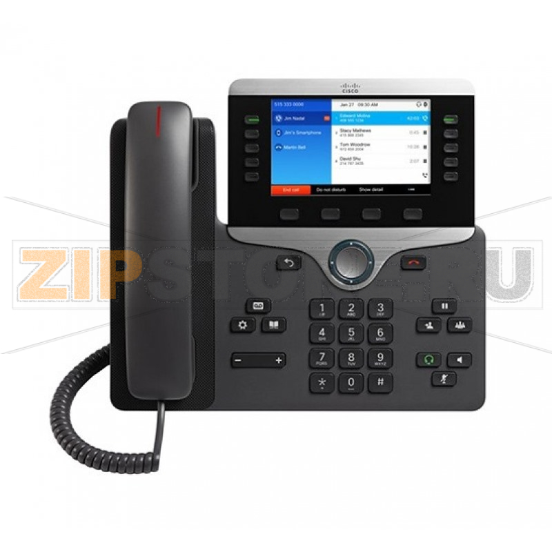 IP-телефон 48 В/DC, 2xGE, 5xSIP, 5 LCD, 800x480 пкс Cisco CP-8841-R-K9= 