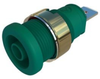 Разъем лабораторный 32 А, 1 кВ, зеленый Hirschmann SEB 2620 F6,3 NI GREEN
