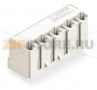 Розетка под пайку THT; 0.4 x 1.3 mm solder pin; прямые; Шаг контактов 7,5 мм; 2-пол.; светло-серые Wago 2092-3302/200-000