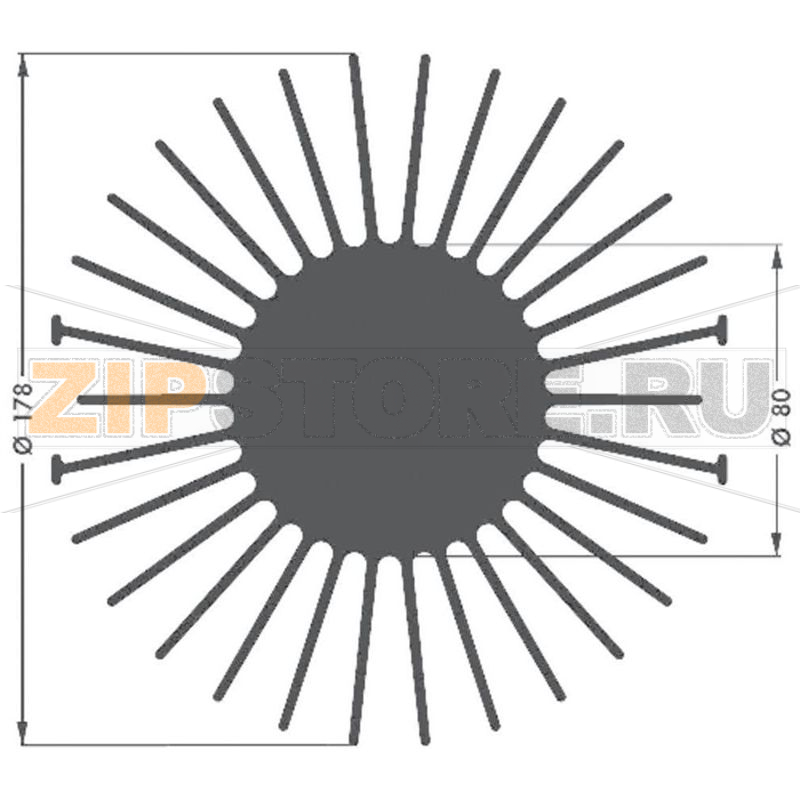 Радиатор для светодиодов, алюминиевый, 1.4 К/Вт, 178x20 мм Fischer Elektronik SK 590 20 SA 