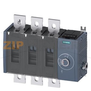 ВЫКЛЮЧАТЕЛЬ-РАЗЪЕДИНИТЕЛЬ 630A, ТР.4, 3-ПОЛ БОК.УПР. СПРАВА БАЗ.БЛОК БЕЗ РУЧКИ ПЛОСКИЕ КЛЕММЫ Siemens 3KD4634-0QE40-0 