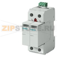 ОГРАНИЧИТЕЛЬ ПЕРЕНАПРЯЖЕНИЙ ТИП2, ВТЫЧНЫЕ МОДУЛИ, UC 800V AC,1-POLE, A VARISTOR AND A GAS-FILLED SPARK GAP IN SERIES, REMOTE SIGNALING CONTACT Siemens 5SD7481-1