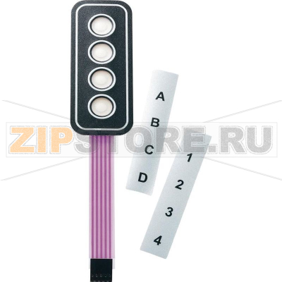 Клавиатура пленочная с маркировочными полосами 1x4, 1 шт APEM AC3533 