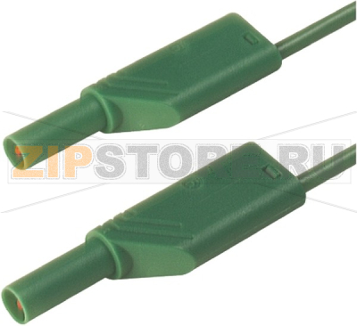 Провод тестовый 0.5 м, 16 A, 1000 В/AC/DC, зеленый Hirschmann 934068104 