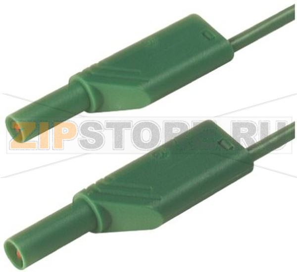Провод тестовый 0.5 м, 16 A, 1000 В/AC/DC, зеленый Hirschmann 934068104 