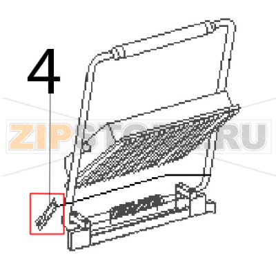 Top plate guide Roller Grill Majestic Top plate guide Roller Grill MajesticЗапчасть на деталировке под номером: 4