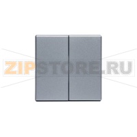 Клавиша для двухклавишных выключателей/перелючателей/кнопок, глухая, алюминий ABB 2TKA000522G1