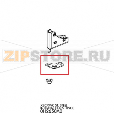 St. Steel internal glass hinge Unox XVC 205  St. Steel internal glass hinge Unox XVC 205Запчасть на деталировке под номером: 8Название запчасти на английском языке: St. Steel internal glass hinge Unox XVC 205