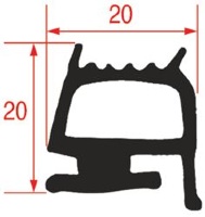 БЕЛЫЙ УПЛОТНИТЕЛЬ 9796 20Х20 ММ - 20 М