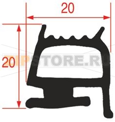 БЕЛЫЙ УПЛОТНИТЕЛЬ 9796 20Х20 ММ - 20 М 