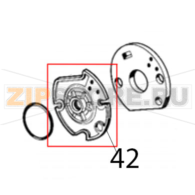 Gear motor flange Ugolini MT 3 Gear motor flange Ugolini MT 3Запчасть на деталировке под номером: 42