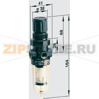 Фильтр с регулятором сжатого воздуха, 10 бар Norgren B07-101-M3KG 