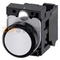 КНОПКА, 22MM, КРУГЛАЯ, ПЛАСТИК, БЕЛАЯ, ПЛОСКАЯ КНОПКА, КОНТАКТЫ МГНОВЕННОГО ДЕЙСТВИЯ, С ДЕРЖАТЕЛЕМ 1NO,  ПРУЖИННЫЕ КЛЕММЫ, С ГРАВИРОВКОЙ ЛАЗЕРОМ, LOWER CASE Siemens 3SU1100-0AB60-3BA0-Z&nbsp;Y12