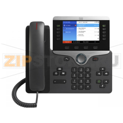 IP-телефон 48 В, 2xGE (PoE), 5 линий, SIP, 800х480 пкс, 2xUSB, 3.5 мм Cisco CP-8861-K9 