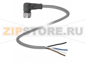 Кабель датчика-исполнительного устройства Female connector V1-W-3,5M-PUR Pepperl+Fuchs Описание оборудованияFemale cordset, M12