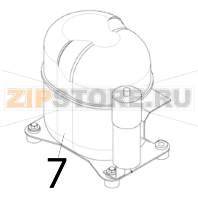 Compressor 230/50-60/1 Scotsman B 7040 Compressor 230/50-60/1 Scotsman B 7040Запчасть на деталировке под номером: 7