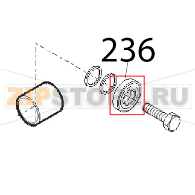 Cuscinetto carrello Sirman Agata 250 Cuscinetto carrello Sirman Agata 250Запчасть на деталировке под номером: 236