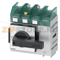 SENTRON, Molded case switch 3LD5 UL, Main switch, 4-pole, certified according to UL489 UL60947-4-1 and IEC60947-3, UL: 125A, SCCR 65kA at 480VAC, Operating power at 480VAC 3-phase: 75hp, IEC: 125A, Operating power at AC-23A at 400V: 55kW, floor mounting w