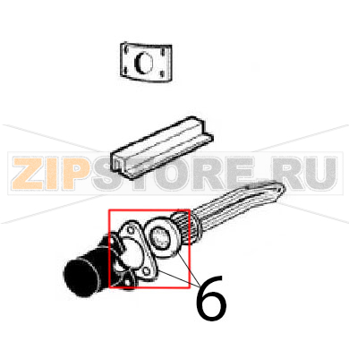 Knob heating el. Angelo Po 31PIE6 Knob heating el. Angelo Po 31PIE6Запчасть на деталировке под номером: 6