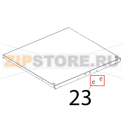 Ventosa magnetica gommata D22, H6, M6x9.5 Unox XL 135 Ventosa magnetica gommata D22, H6, M6x9.5 Unox XL 135Запчасть на деталировке под номером: 23