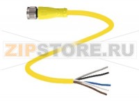 Кабель датчика-исполнительного устройства Female connector V15-G-S-YE2M-PUR-A Pepperl+Fuchs