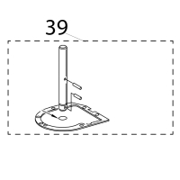 Center shaft and o-ring KitchenAid 5K45SSEWH