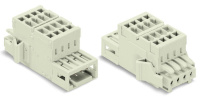 MCS MINI 2-conductor combi strip; 100% защита от неправильного подсоединения; Фиксирующий рычаг; 1,5; Шаг контактов 3,5 мм; 11-пол.; 1,50 mm?; светло-серые Wago 734-371/037-000