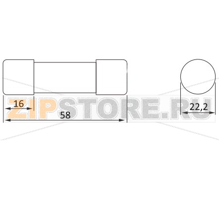 Предохранитель цилиндрический 63 А, 690 В/АС, 22x58 мм Sinvel SVF-C22690-63-aR 