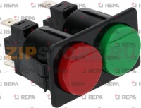 КНОПОЧНАЯ ПАНЕЛЬ С 2 КНОПКАМИ, ЗЕЛЕНЫЙ-КРАСНЫЙ 16 А 250 В