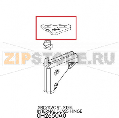 St. Steel internal glass hinge Unox XBC 405 St. Steel internal glass hinge Unox XBC 405Запчасть на деталировке под номером: 12Название запчасти на английском языке: St. Steel internal glass hinge Unox XBC 405