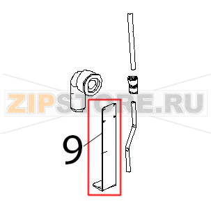 Staffa sostegno muffola inox Unox XVC 104 Staffa sostegno muffola inox Unox XVC 104Запчасть на деталировке под номером: 9