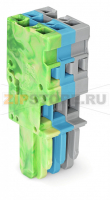1-проводниковая розетка; 4 mm; 3-пол.; 4,00 mm; желто-зеленые,синие,серые Wago 769-103/000-039