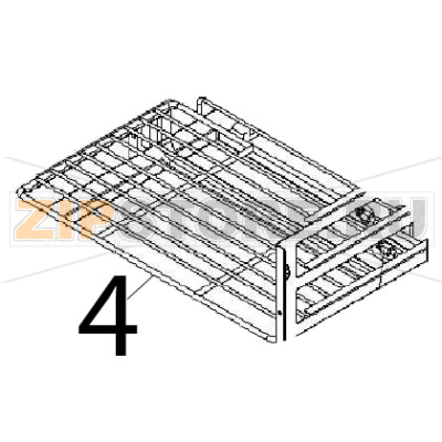 Oven grid 530x325x35 Angelo Po 1G1PE1EV Oven grid 530x325x35 Angelo Po 1G1PE1EVЗапчасть на деталировке под номером: 4