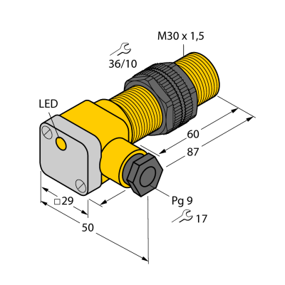 Датчик индуктивный Turck NI15-P30SK-AP6X 
