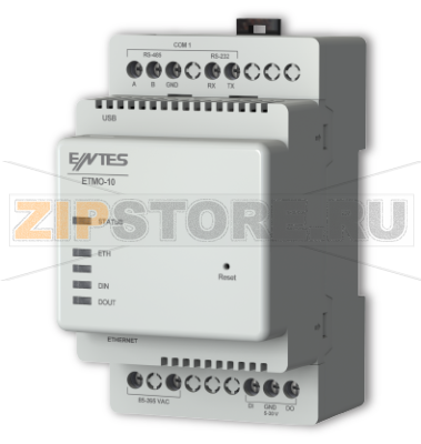 Шлюз Ethernet 85-265 В/AC/DC, 50-60 Гц, DIN-3 Entes ETMO-10 