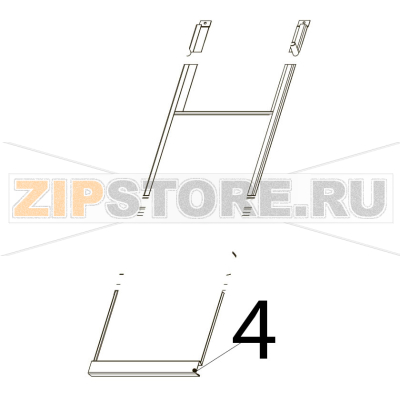 Removable drip tray Tecnoinox PC105G7 Removable drip tray Tecnoinox PC105G7Запчасть на деталировке под номером: 4